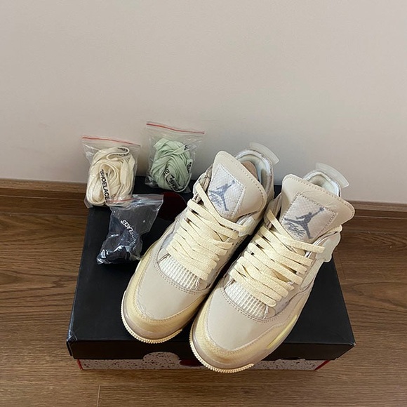 Jordan Thick Soled Cream Versatile Sneakers - Picture 2 of 6